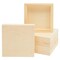6 Pack Unfinished Wood Canvas Boards for Painting, 6x6 Square Wooden Panels for Crafts